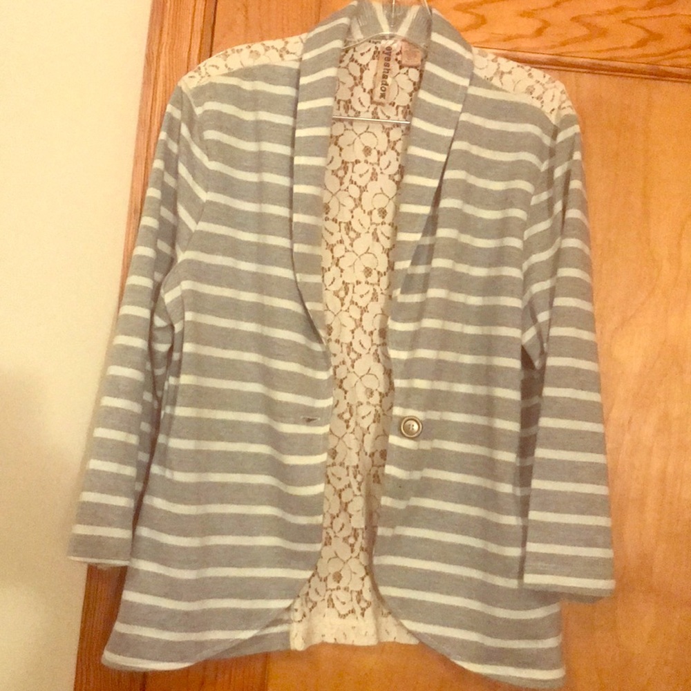 Work blazer with lace detail in the back!